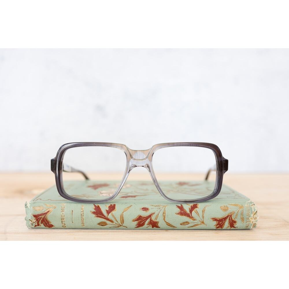 Vintage 1970s Aviator Eyeglasses Frame Hong Kong 55-20 NOS Grandpa Retro
